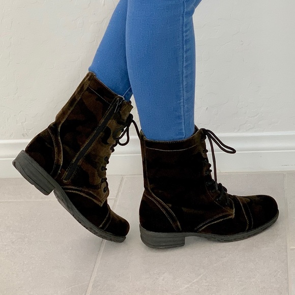 NIB Military Camo Lace Up Moto Combat Boots - Picture 7 of 7